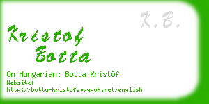 kristof botta business card
